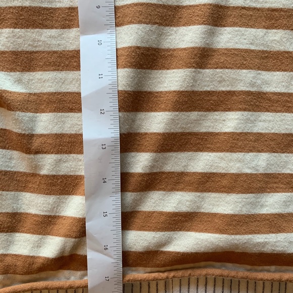 Cropped Mustard and White Striped Sweater - Picture 5 of 5